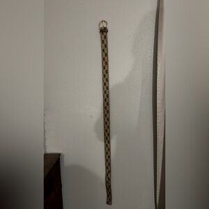Michael Kors Beige and Gold Patterned Belt